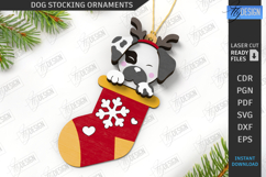 Christmas Dog Stocking Ornaments Laser Cut Bundle|Xmas SVG Product Image 11