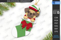 Christmas Dog Stocking Ornaments Laser Cut Bundle|Xmas SVG Product Image 12