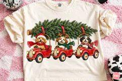 Christmas Dog Sublimation Png Product Image 1