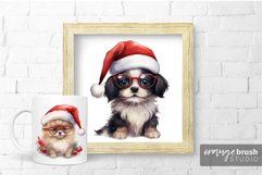 Christmas Dog Sublimation Bundle - Watercolor Dog Clipart