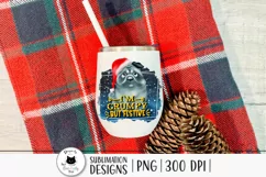 christmas png design with pug dog and funny quote shown on a tumbler