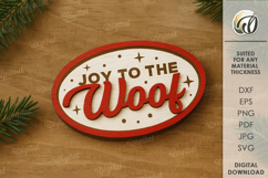 Christmas Dog Tiered Tray Decor Lasercut. Christmas SVG Product Image 1