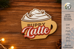 Christmas Dog Tiered Tray Decor Lasercut. Christmas SVG Product Image 1