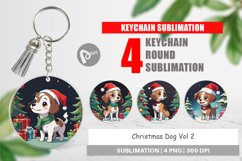 Keychain Cartoon Christmas Dog Product Image 1