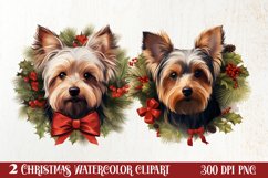 Christmas Dog Wreath Sublimation Clipart, Christmas Dog Wreath Clipart, Christmas Dog Wreath Clipart Bundle, Christmas Dog Wreath Watercolor, Watercolor Christmas Dog Wreath, Christmas Dog Wreath Sublimation,  Christmas Wreath Clipart, Christmas Wreath Cl