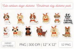 Christmas dogs sticker BUNDLE. Puppy dogs Christmas set Product Image 1