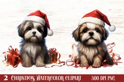 Dog Christmas Lights Sublimation Clipart, Chritsmas PNG Product Image 1
