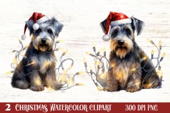 Dog Christmas Lights Sublimation Clipart, Chritsmas PNG Product Image 1
