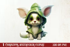 Green Christmas Dog Clipart Sublimation, Christmas Dog PNG Product Image 1