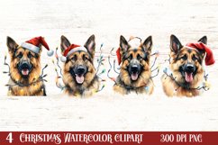 Dog Christmas Lights Sublimation Clipart, Chritsmas PNG Product Image 1
