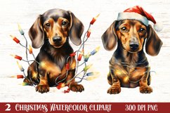 Dog Christmas Lights Sublimation Clipart, Chritsmas PNG Product Image 1