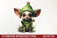 Green Christmas Dog Clipart Sublimation, Christmas Dog PNG Product Image 1