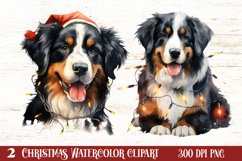 Dog Christmas Lights Sublimation Clipart, Chritsmas PNG Product Image 1
