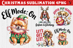 Christmas Dogs sublimation | Christmas Dog lover clipart Product Image 5