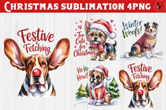 Christmas Dogs sublimation | Christmas Dog lover clipart Product Image 1