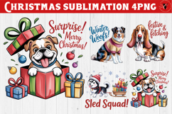 Christmas Dogs sublimation | Christmas Dog lover clipart Product Image 1