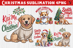 Christmas Dogs sublimation | Christmas Dog lover clipart Product Image 8