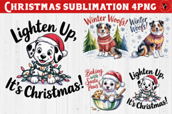 Christmas Dogs sublimation | Christmas Dog lover clipart Product Image 1
