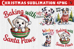 Christmas Dogs sublimation | Christmas Dog lover clipart Product Image 1