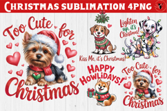 Christmas Dogs sublimation | Christmas Dog lover clipart Product Image 14