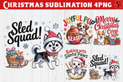 Christmas Dogs sublimation | Christmas Dog lover clipart Product Image 1