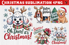 Christmas Dogs sublimation | Christmas Dog lover clipart Product Image 16