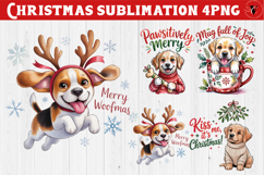 Christmas Dogs sublimation | Christmas Dog lover clipart Product Image 1