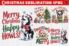 Christmas Dogs sublimation | Christmas Dog lover clipart Product Image 1