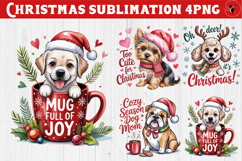 Christmas Dogs sublimation | Christmas Dog lover clipart Product Image 1