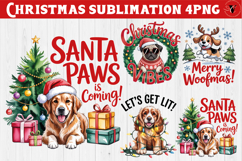 Christmas Dogs sublimation | Christmas Dog lover clipart Product Image 1