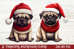 Christmas Dogs Sublimation Clipart, Christmas Dog Clipart Product Image 1