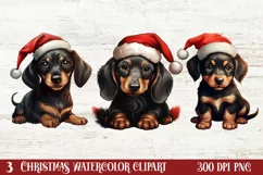 Christmas Dogs Sublimation Clipart, Christmas Dog Clipart Product Image 1