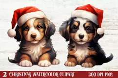 Christmas Dogs Sublimation Clipart, Christmas Dog Clipart Product Image 1