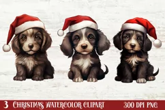 Christmas Dogs Sublimation Clipart, Christmas Dog Clipart Product Image 1