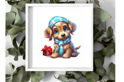 Cute Christmas Dogs Clipart Bundle: 10 Funny Transparent PNG Product Image 4