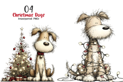 Christmas Dogs Whimsical Clipart Product Image 1