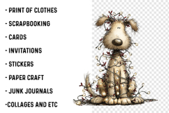 Christmas Dogs Whimsical Clipart Product Image 2