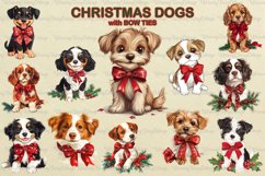 Christmas Dogs PNG Transparent Clipart, Holiday Dogs Bow Tie Product Image 2