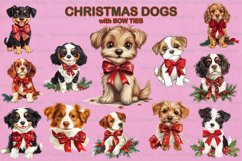 Christmas Dogs PNG Transparent Clipart, Holiday Dogs Bow Tie Product Image 3