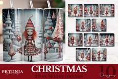 Christmas Sublimation tumbler Wraps Designs being sublimated into 20oz skinny tumblers