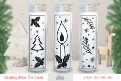 Christmas Dollar Tree Candle design with christmas tree and candle