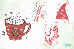 Christmas Doodle Clipart Sublimation Product Image 1