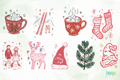 Christmas Doodle Clipart Sublimation Product Image 3