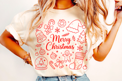 Merry Christmas Doodles PNG, Holiday PNG, Xmas PNG, Santa Product Image 2