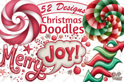 Christmas Doodles PNG Clip Art, Abstract Christmas Png Product Image 1