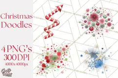 Christmas Doodles PNG Clip Art, Abstract Christmas Png Product Image 1