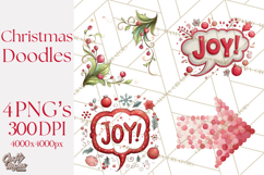 Christmas Doodles PNG Clip Art, Abstract Christmas Png Product Image 1