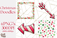 Christmas Doodles PNG Clip Art, Abstract Christmas Png Product Image 1
