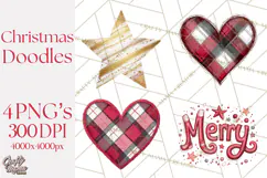 Christmas Doodles PNG Clip Art, Abstract Christmas Png Product Image 1