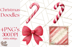 Christmas Doodles PNG Clip Art, Abstract Christmas Png Product Image 1